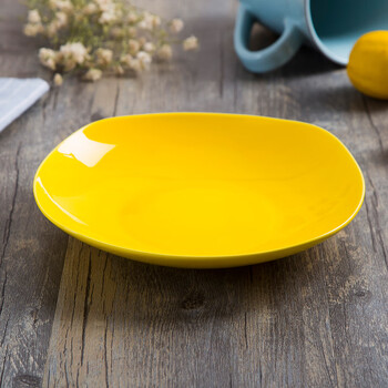 【京东精选】日韩色釉盘子陶瓷饭盘牛排盘创意餐具 菜盘家用鱼盘果盘