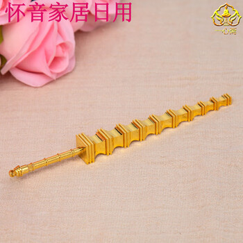 怀音张天师赵公明武财神锌合金九节鞭法器配件神鞭金鞭居家供奉配件
