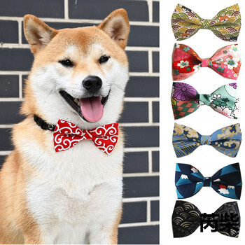 芮柴和风日式原创手工宠物猫咪狗狗脖圈配饰品布偶猫柯基法斗泰迪柴犬蝴蝶结领结领带红唐草l 脖围39 65 24 60斤 图片价格品牌