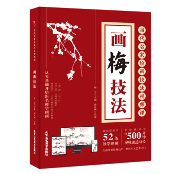 正版现货 当代名家绘画技法视频课 全十册 画竹画菊画鸡画梅画牡丹画兰山水画水彩画水粉画白描花卉技法 从零基础开始跟名师学画画 画梅技法
