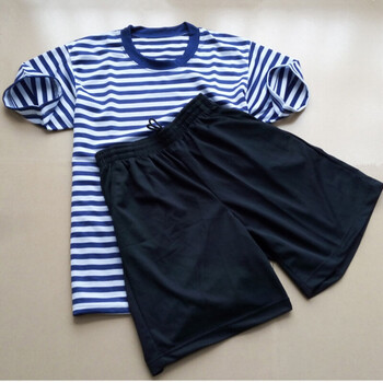 军训服t恤海军衣服体能服短袖套装男t恤夏季速干短裤透气蓝白t恤