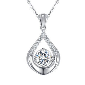 水滴瓜子扣吊坠锁骨链18k金钻石项链高端婚戒定制裸钻表白订求婚男送