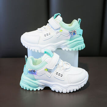 秋冬女童公主鞋男童运动鞋中大童学生跑步鞋小孩鞋绿色26内长165厘米