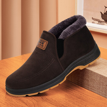 羽若清莎中老年人老爷爷冬鞋棉鞋老头鞋冬季老北京布鞋男保暖加绒爷爷