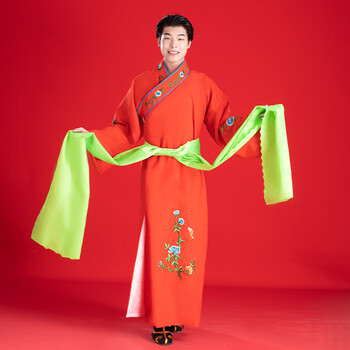 流彗高跷演出服秧歌公子服秧歌衣服服装大秧歌公子服高跷服装新款成人