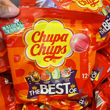 荷兰chupamini迷你棒棒糖22支0脂肪水果糖英国宝宝儿童 橙色12支常规