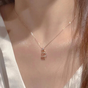 圣诞树项链女生秋冬链ins小众轻奢感生日礼物项链金色圣诞树ml588