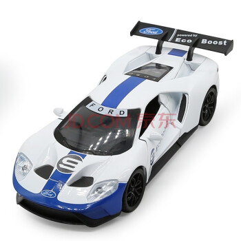 1:32合金车模跑车儿童玩具GT速8声光回力汽车模型玩具礼品摆件 福特GT跑车-白色