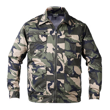 军佑 长袖空调服纯棉空调衣工作服工地劳保服外卖风扇服空调衬衫 s