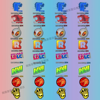 绿野客csgo周边全息泰坦大眼印花贴纸大r咆哮皇冠ldlc全息navi镭射金