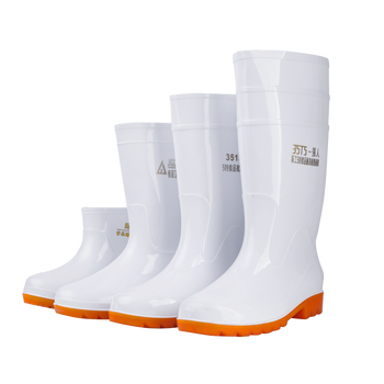 大码白色雨鞋食品厂工作雨靴防滑食品卫生靴防油加绒加棉保暖水鞋 506
