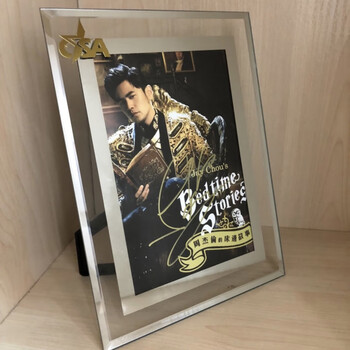 周杰伦亲笔签名照含带csa相框玻璃保真应援周边产品不带证书16寸相框