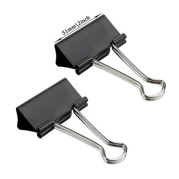 高品质超大号夹子文具黑色长尾夹燕尾夹学生书夹子试卷夹画板夹子 51