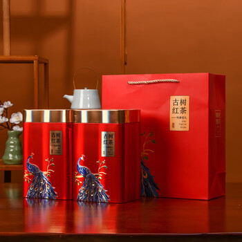铁盒空盒半斤一斤装凤凰单丛红茶绿茶通用包装 传承佳礼红色古树红茶