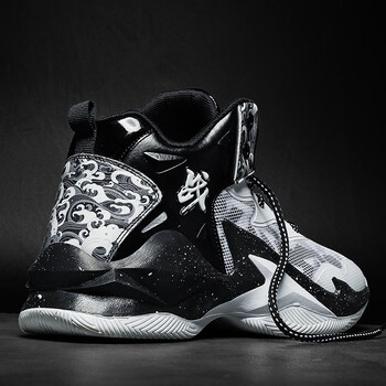 李寕毒液13篮球鞋男国潮青少年运动鞋网面透气回弹鞋子 黑色 36