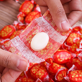 嫩个红双喜老式水果糖返砂糖结婚喜糖小时候味道硬糖7080怀旧零食糖果