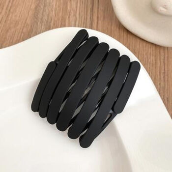 折叠伸缩发箍女夏天百搭外出发卡网红2022年洗脸压发发箍依莲妃黑色