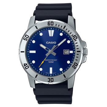 卡西欧(casio)剑鱼盖茨同款男表商务指针电子石英表水鬼防水 mtp-vd