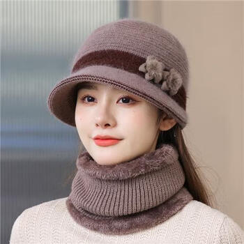 花豪月源中老年帽子冬季中老年人帽子女冬天老人奶奶妈妈保暖薄款棉