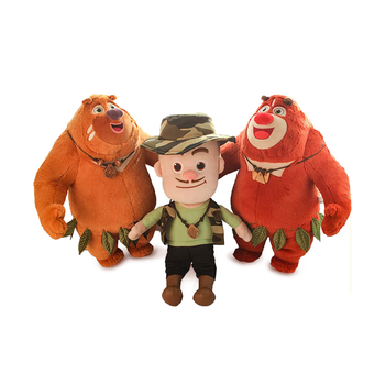 熊出没booniebears之原始时代光头强熊大熊二毛绒玩具公仔玩偶娃娃