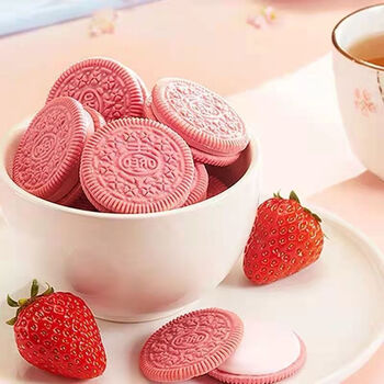 香蕉夹心饼干3加2老式80后怀旧整箱奶油曲奇三加二小包装 草莓夹心