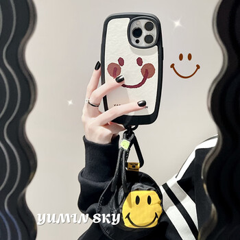 izw腮红笑脸少女风适用iphone15promax苹果14手机壳11新款12挂坠plus