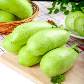 蔬教授新鲜现摘青茄子河南农家绿皮大圆茄当应季蔬菜可生吃茄子 2500g