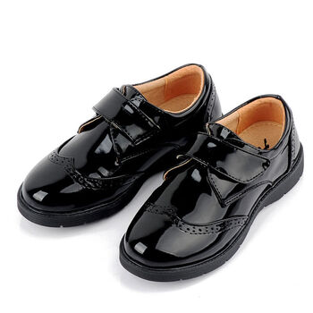 romdink儿童黑色小皮鞋男童演出英伦男孩单鞋花童鞋中大小孩礼服鞋