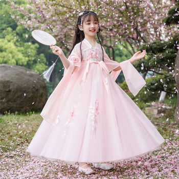 儿童古装汉服女夏装中国风仙女儒裙仙女童连衣裙女孩公主裙子夏小女孩