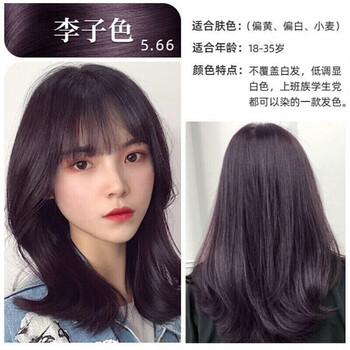 染发剂自己在家染发膏2021流行色纯蓝黑茶色天然学生女植物染发李子色