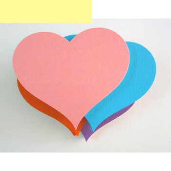 仓梵 爱心卡纸美术心形彩纸加厚手工手工纸多功能色彩生日彩色卡片