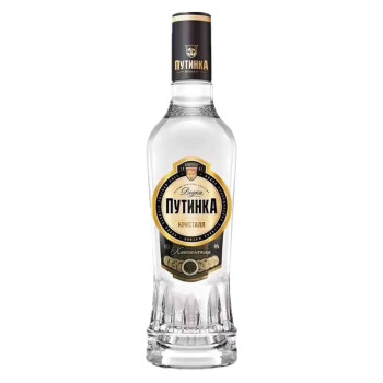 俄罗斯普金卡新普京经典伏特加500ml鸡尾酒调酒基酒vodka 1瓶