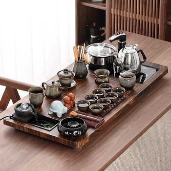 梦黛侠功夫茶具套装家用整套自动烧水一体茶盘茶杯茶壶办公会客现代