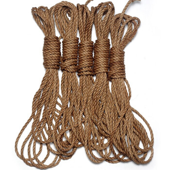 绳子除毛亲肤三股编织麻绳成人日式女性绳结另类情趣用品 浸油5条装