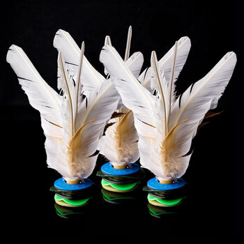 大白毽子耐踢鹅毛白色羽毛毽子 幼儿园儿童小学生毽球训练比赛健身耐