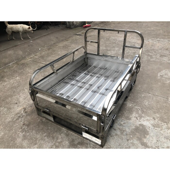 工马不锈钢电动三轮车厢改装配件大全摩托车三轮自卸农用车斗后箱定制