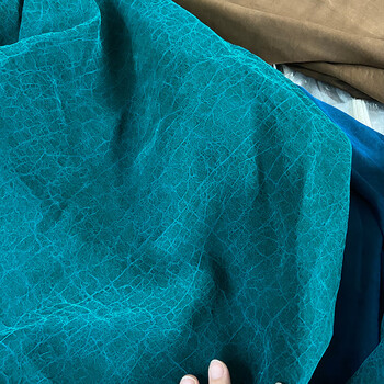 芍萌香云纱高端布料《精品大龟纹》纯真丝龟纹香云纱布料顺德莨绸植染