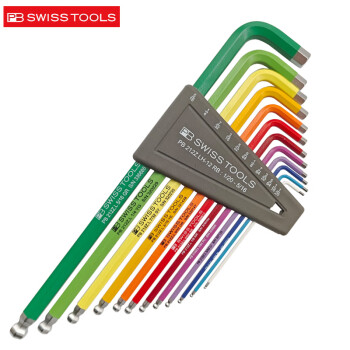 PB SWISSTOOLS瑞士 PB SWISS TOOLS 彩色套装内六角扳手 六角匙 PB 212Z.LH-12 RB