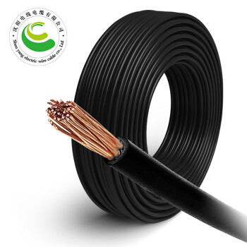 沈阳电线电缆有限公司ZR-BVR-450/750V-1*25mm²单芯多股软铜线阻燃塑铜线 黑色 1米
