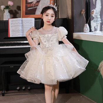 聆米高端儿童晚礼服小女孩生日派对公主裙小主持人钢琴比赛演出服花童