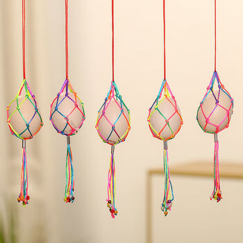 立夏蛋兜端午节蛋袋挂脖成品鸡蛋袋鸡蛋网幼儿园学校毛线挂蛋套