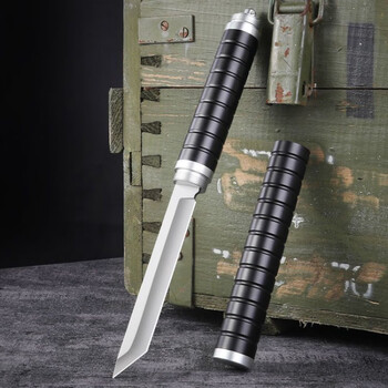 车载防身棍中刀户外刀防爆瑞士军刀荒野求生刀水果刀 黑管【图片 价格