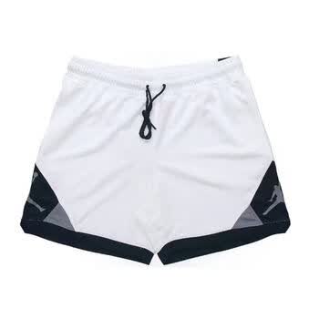 乔丹美式短裤飞人篮球男女款夏季速干运动休闲训练健身五分裤 122白色