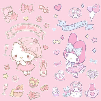 精品hellokitty行李箱贴纸kt猫电脑旅行箱登机箱拉杆箱贴画防水不kt猫