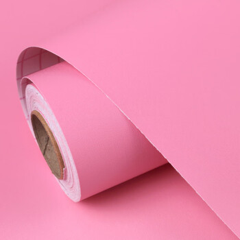 蓝天白云贴纸 带胶墙纸自粘卧室温馨室内顶棚装饰墙贴纸 中粉色-10米