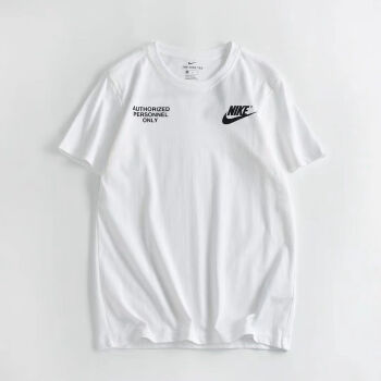 耐克nike短袖男夏季新款t恤男子印花运动休闲纯棉透气时尚衣服dm6白色
