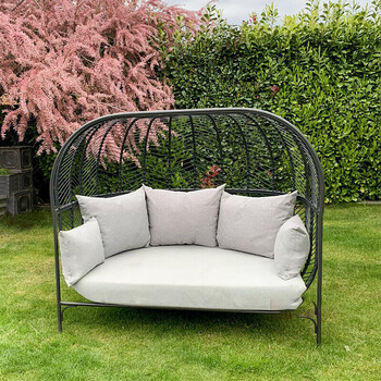 诺韵 户外藤编沙发床庭院鸟笼仿藤椅民宿网红鸟巢双人室外别墅休闲