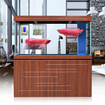 博宇底滤水族箱免换水龙鱼缸中大型客厅玄关 深木纹色 edm-1000:长100