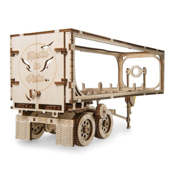 ugears乌克兰木质模型拼装组装玩具男孩14岁+白色情人节生日创意礼物客厅摆件重型卡车 原厂包装拖车(未拼装)