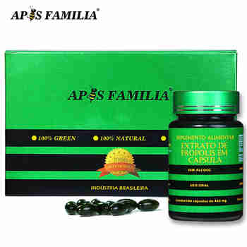 APIS FAMILIA巴西蜂胶软胶囊 原装进口保健品 高浓度绿蜂胶液胶囊 礼盒 APIS高浓度绿蜂胶一盒（6瓶）推荐选择